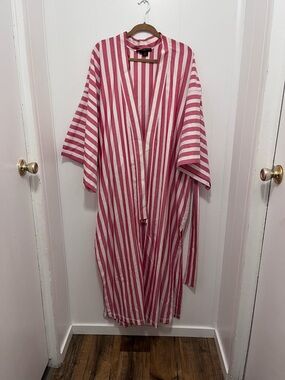 Vintage Donna Karan Striped Robe
